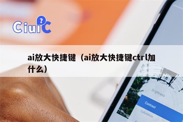 ai放大快捷键（ai放大快捷键ctrl加什么）