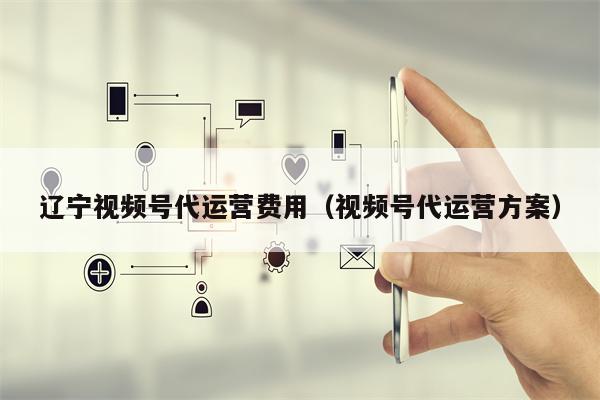 辽宁视频号代运营费用（视频号代运营方案）