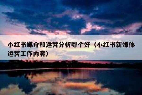 小红书媒介和运营分析哪个好（小红书新媒体运营工作内容）