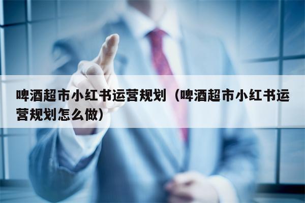 啤酒超市小红书运营规划(啤酒超市小红书运营规划怎么做)