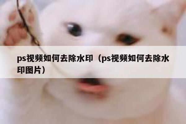 ps视频如何去除水印（ps视频如何去除水印图片）