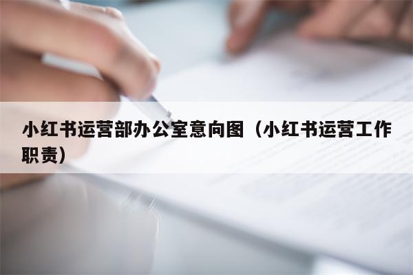 小红书运营部办公室意向图(小红书运营工作职责)