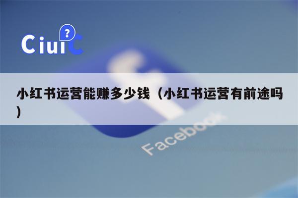 小红书运营能赚多少钱（小红书运营有前途吗）