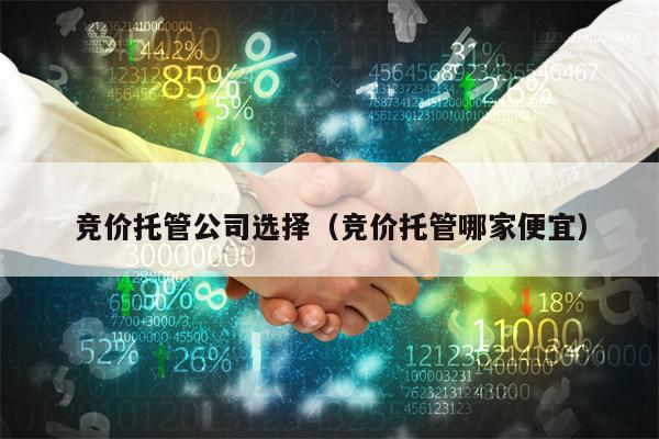 竞价托管公司选择（竞价托管哪家便宜）