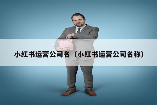 小红书运营公司名（小红书运营公司名称）