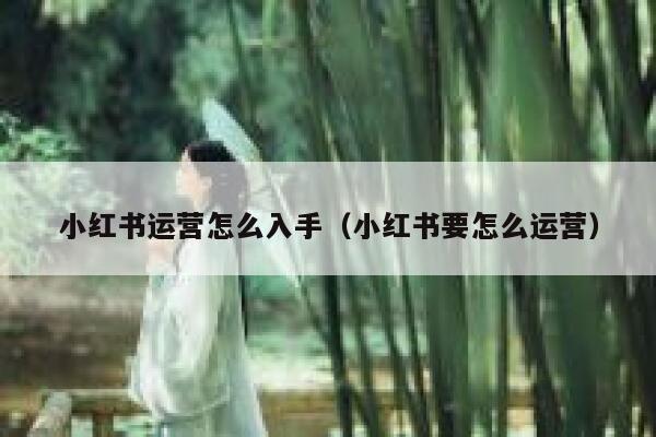 小红书运营怎么入手（小红书要怎么运营）