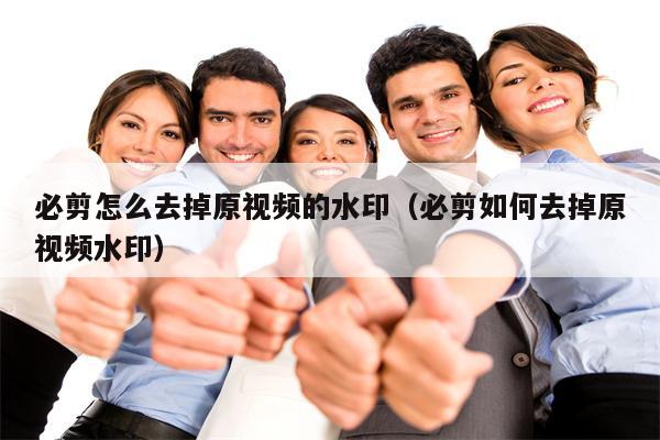 必剪怎么去掉原视频的水印(必剪如何去掉原视频水印)