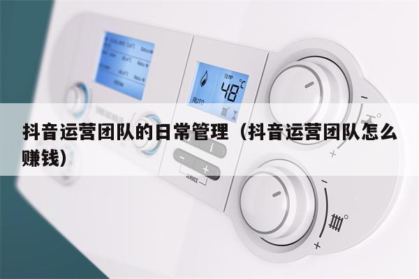 抖音运营团队的日常管理(抖音运营团队怎么赚钱)