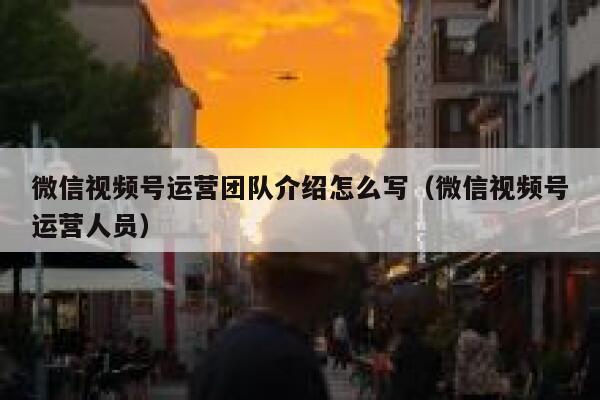 微信视频号运营团队介绍怎么写（微信视频号运营人员）